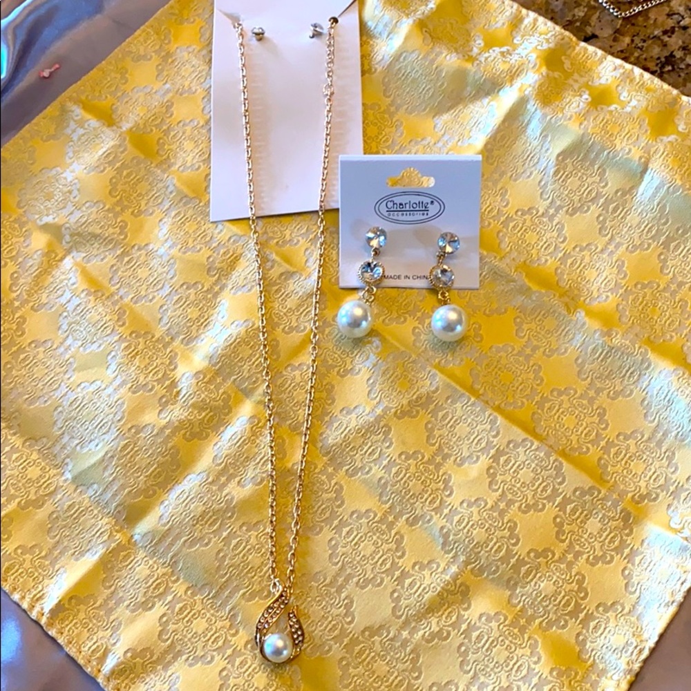 Earrings Necklace pearl Mothers Day Gifts